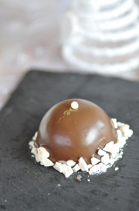 Cuisine Coccinelle | Dôme chocolat coeur de caramel