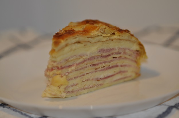 Cuisine Coccinelle | Gâteau de crêpes jambon fromage