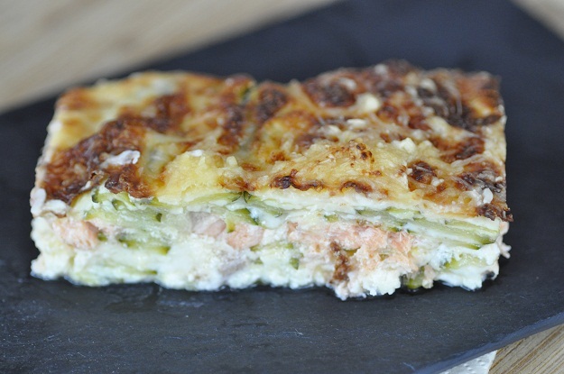 Cuisine Coccinelle | gratin courgette saumon comme des lasagnes sans pâte